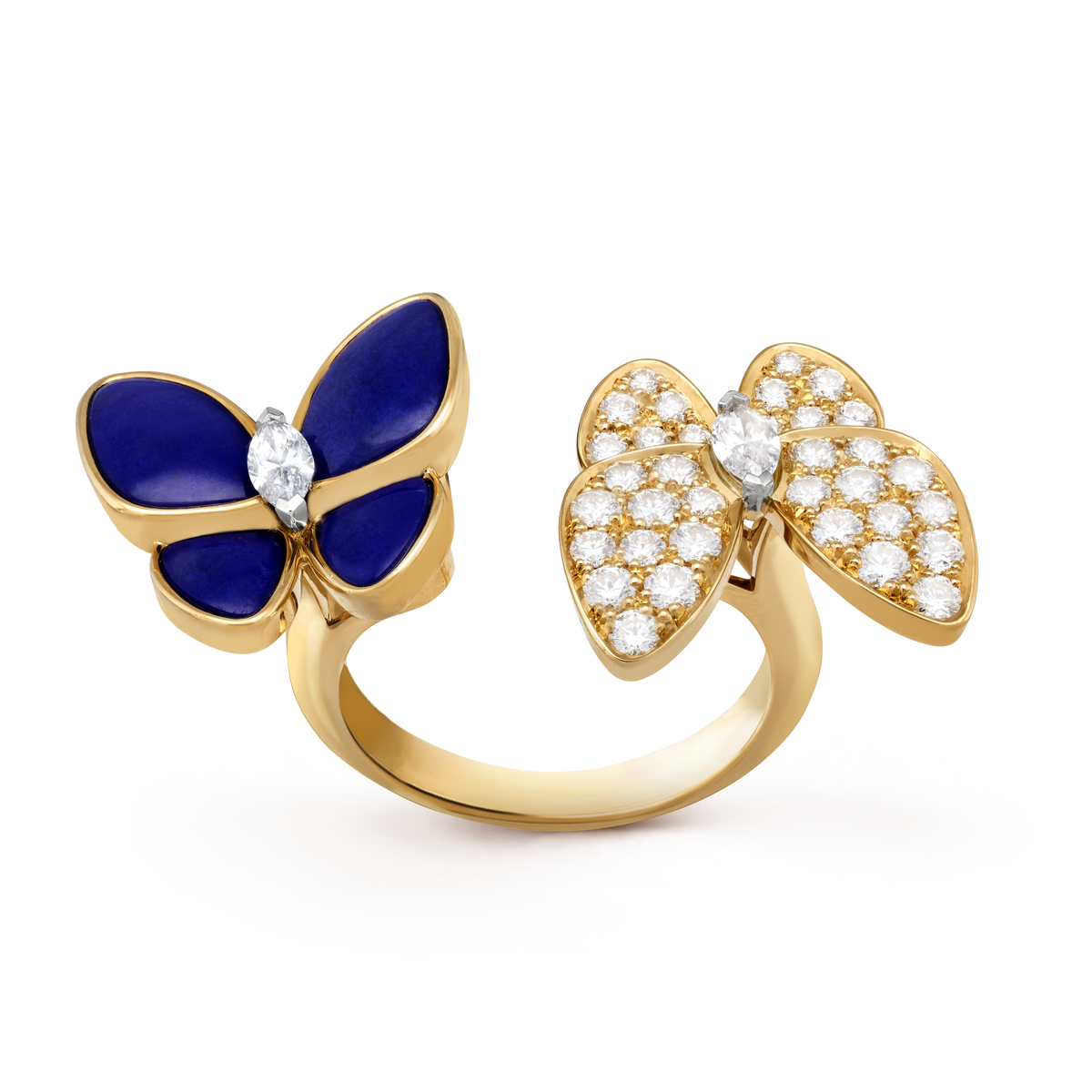 Van Cleef Bague Entre les Doigts Deux Papillons