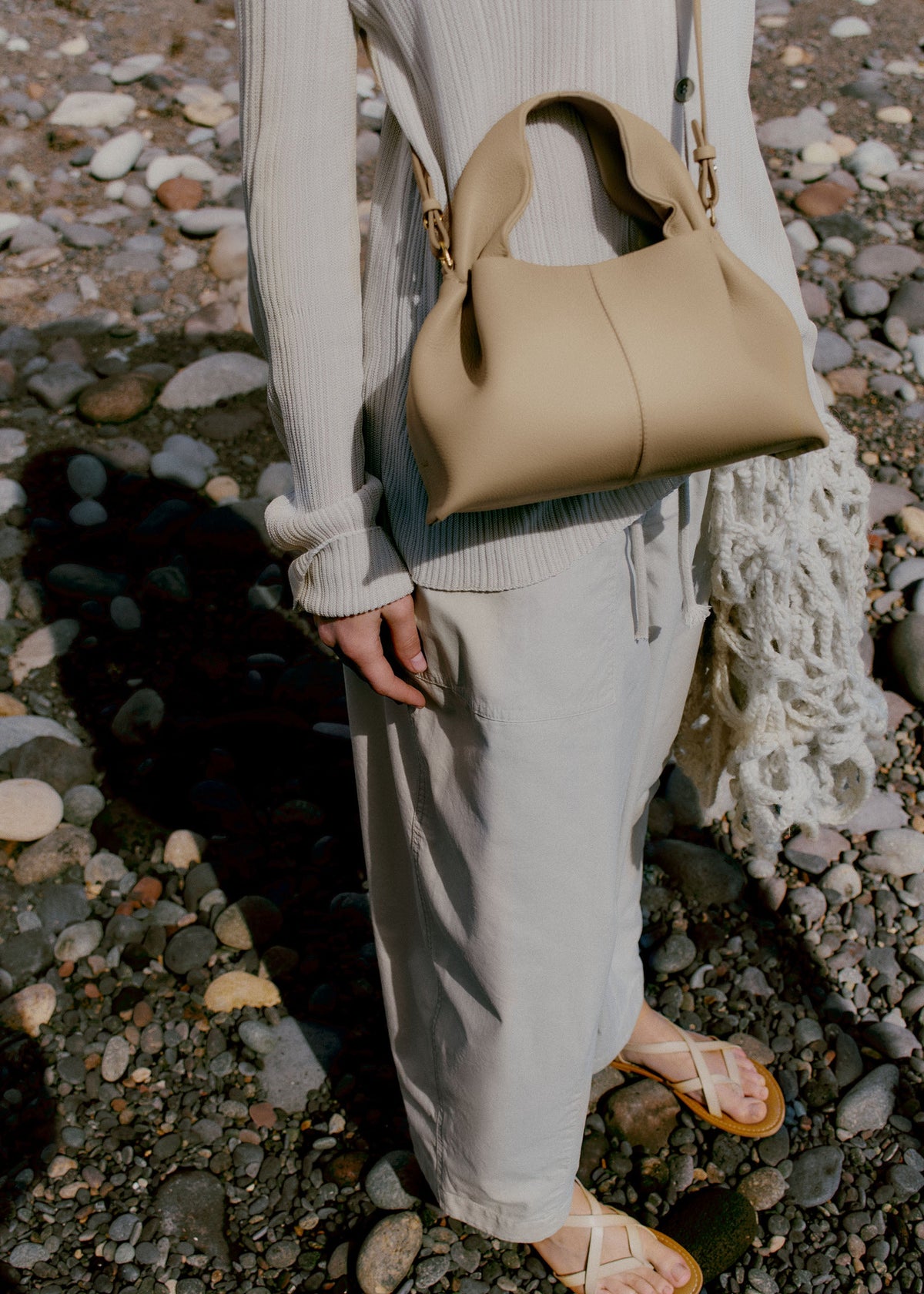 Polène Sac Numéro Neuf Mini Sable Grainé