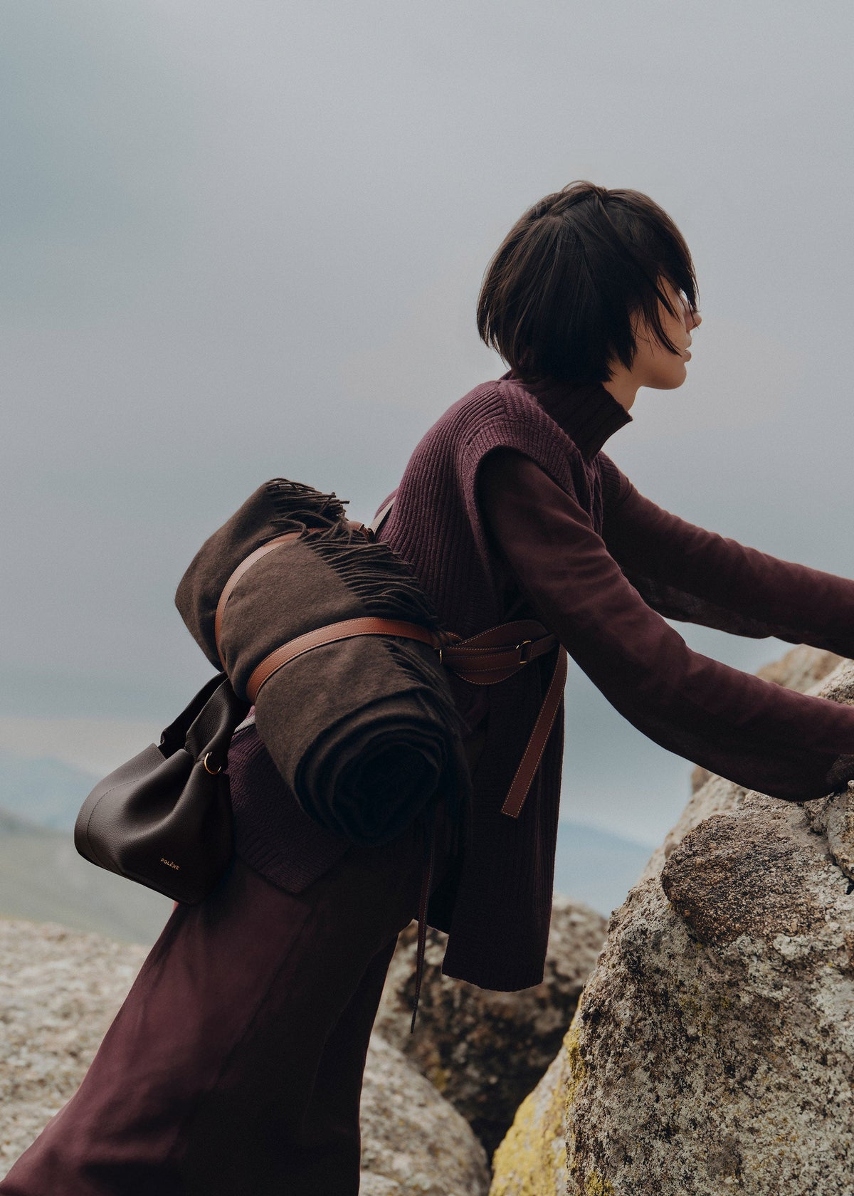 Polène Sac Numéro Neuf Mini Ébène Grainé