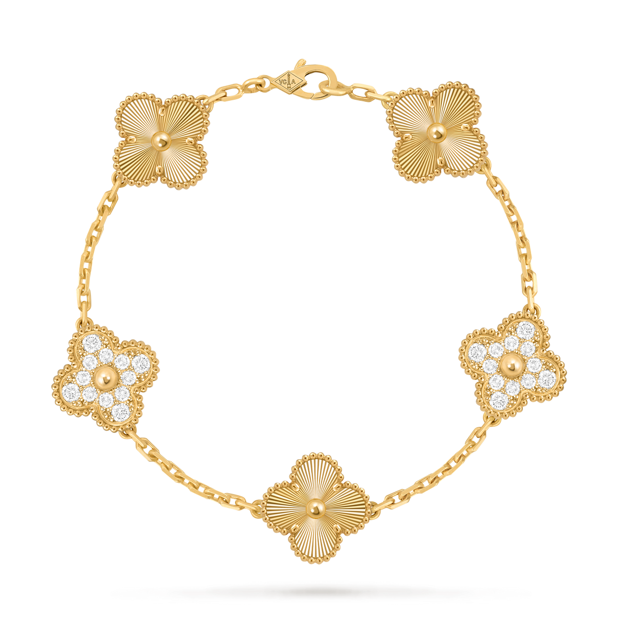 Van Cleef Vintage Alhambra 5 Motifs Yellow Gold