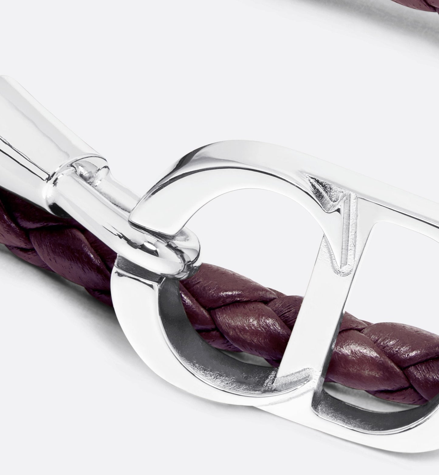 Dior - Bracelet double tour cuir CD noir