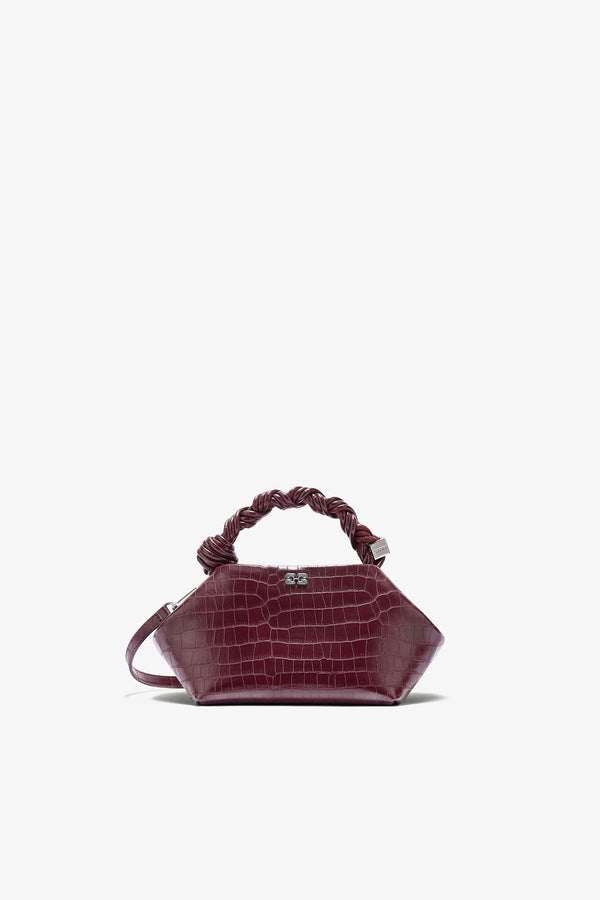 Sac Bou Petit Bordeaux Croco - face