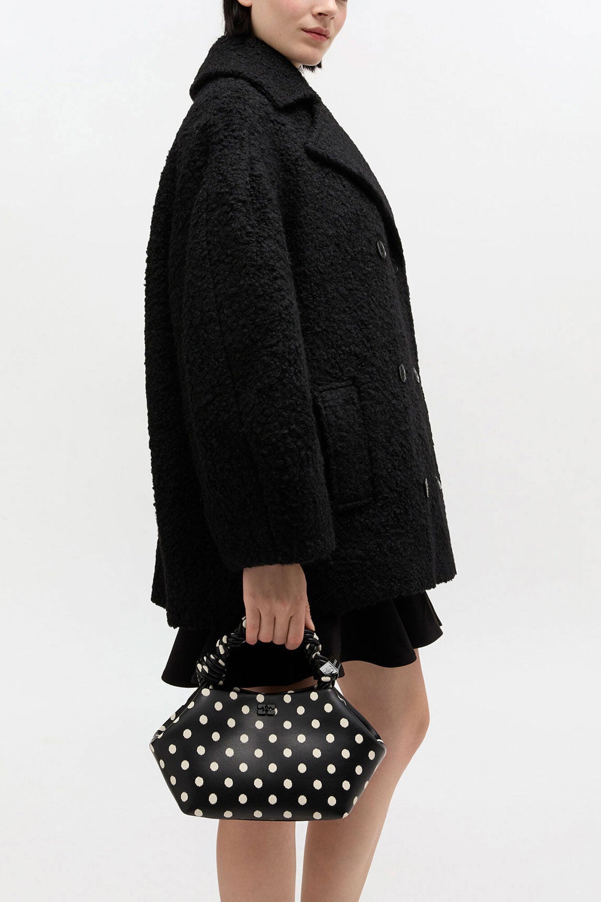 Sac Bou Petit Noir a Pois - face