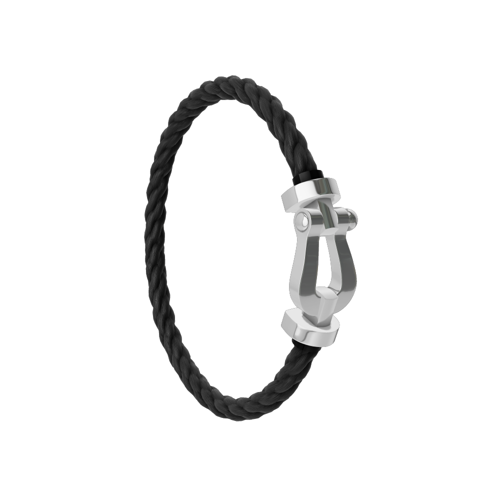 Fred - Bracelet Force 10 Or Blanc / Noir