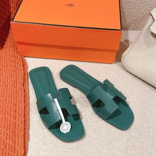 Hermes Sandales Vert Bouteille