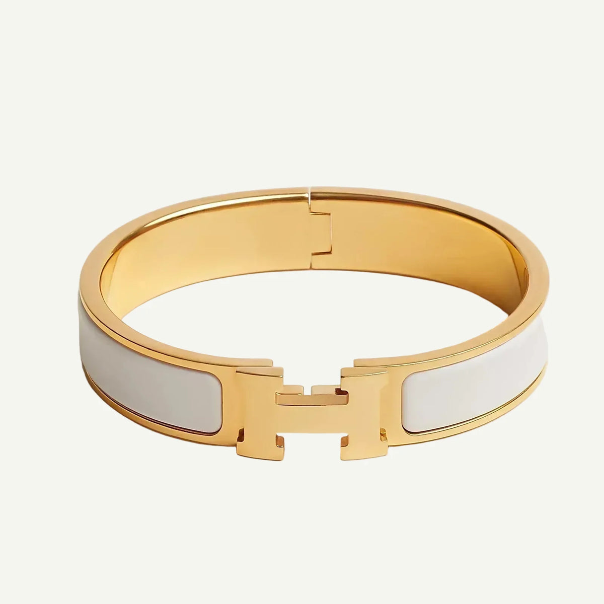 Clic H Bracelet White