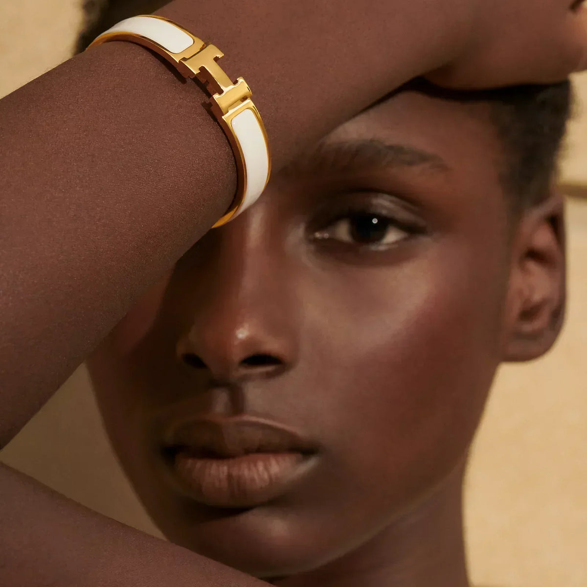Clic H Bracelet White