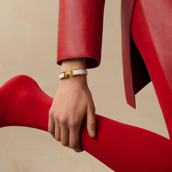 Hermès - Clic H Bracelet Cream