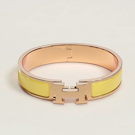 Hermès - Bracelet Clic H Jaune Or Rose