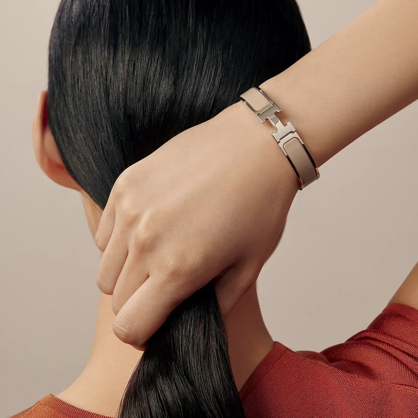 Hermès - Clic H Bracelet Marron Glacé