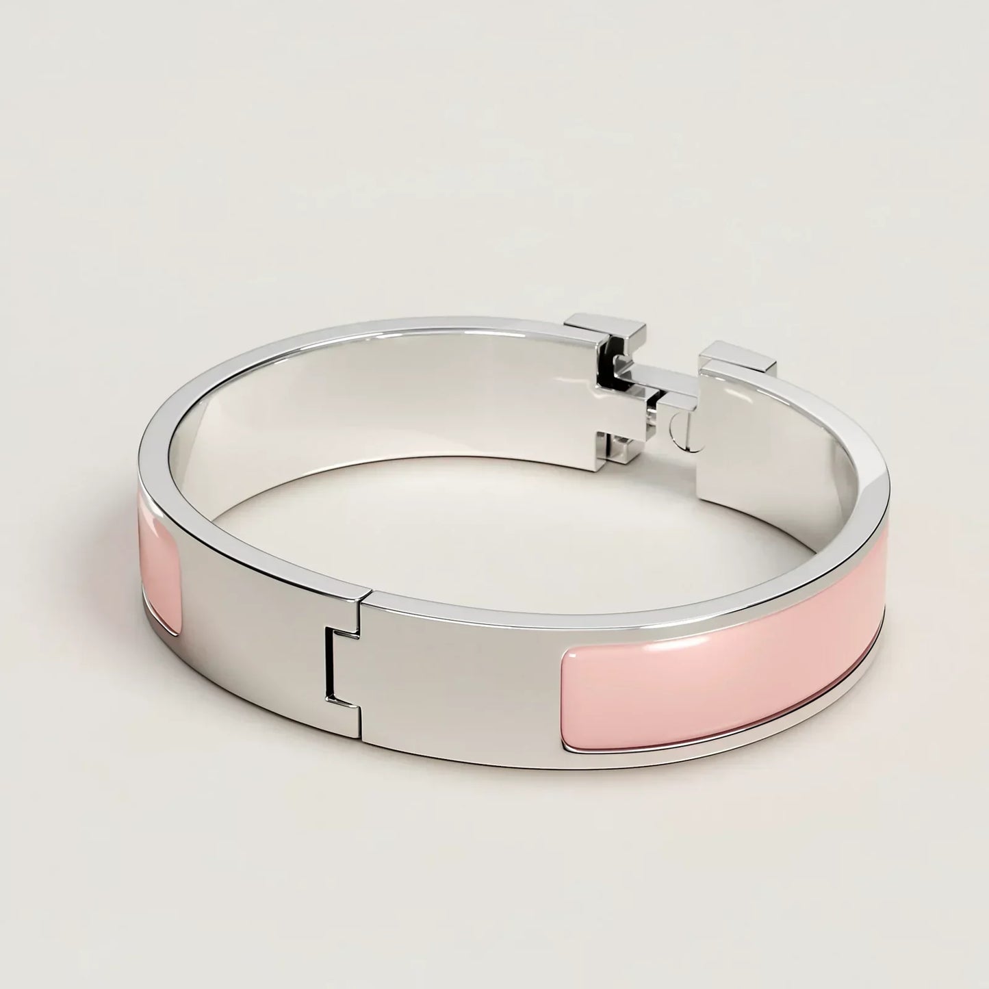 Hermès -  Clic H Bracelet Rose Candeur