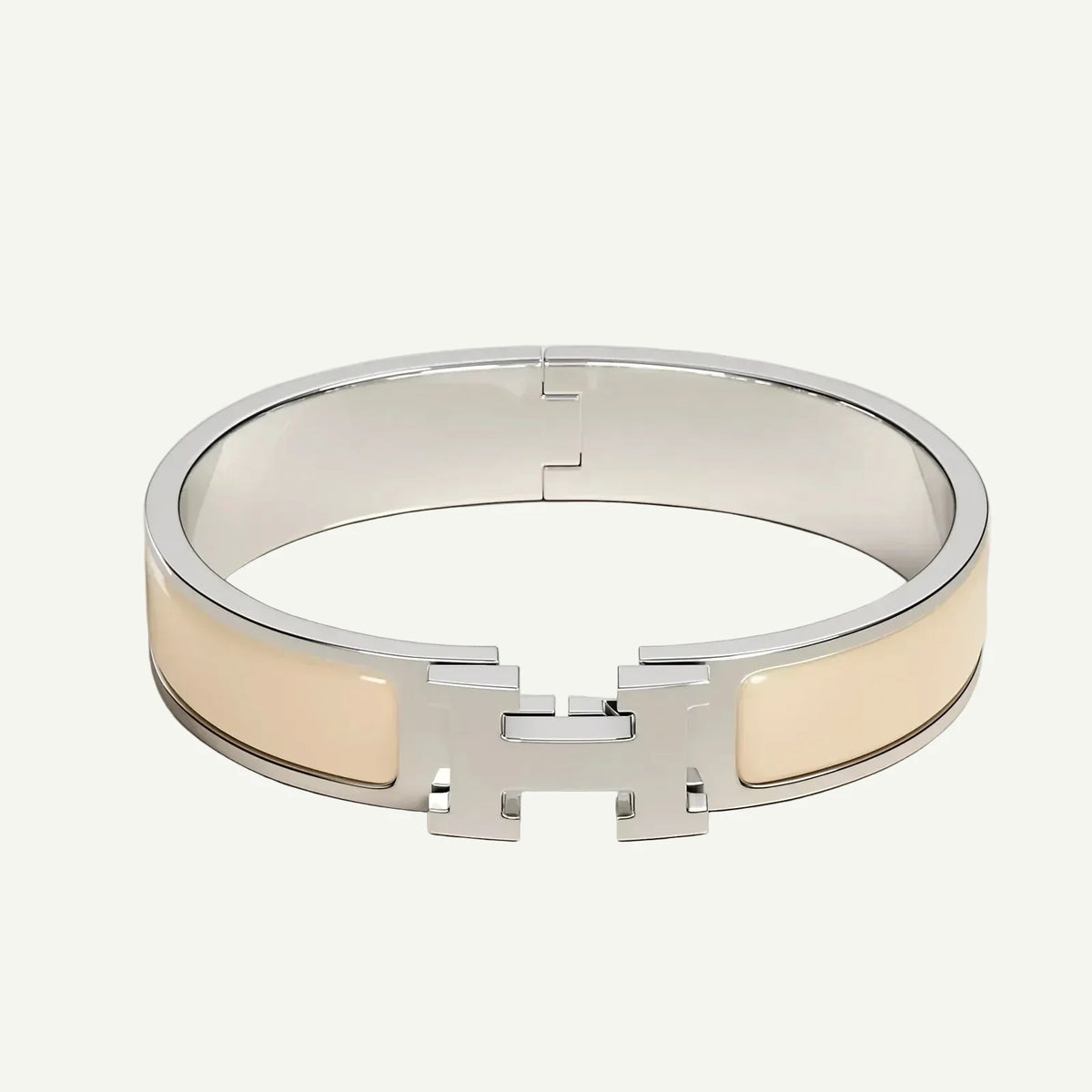 Hermès - Clic H Bracelet Cream