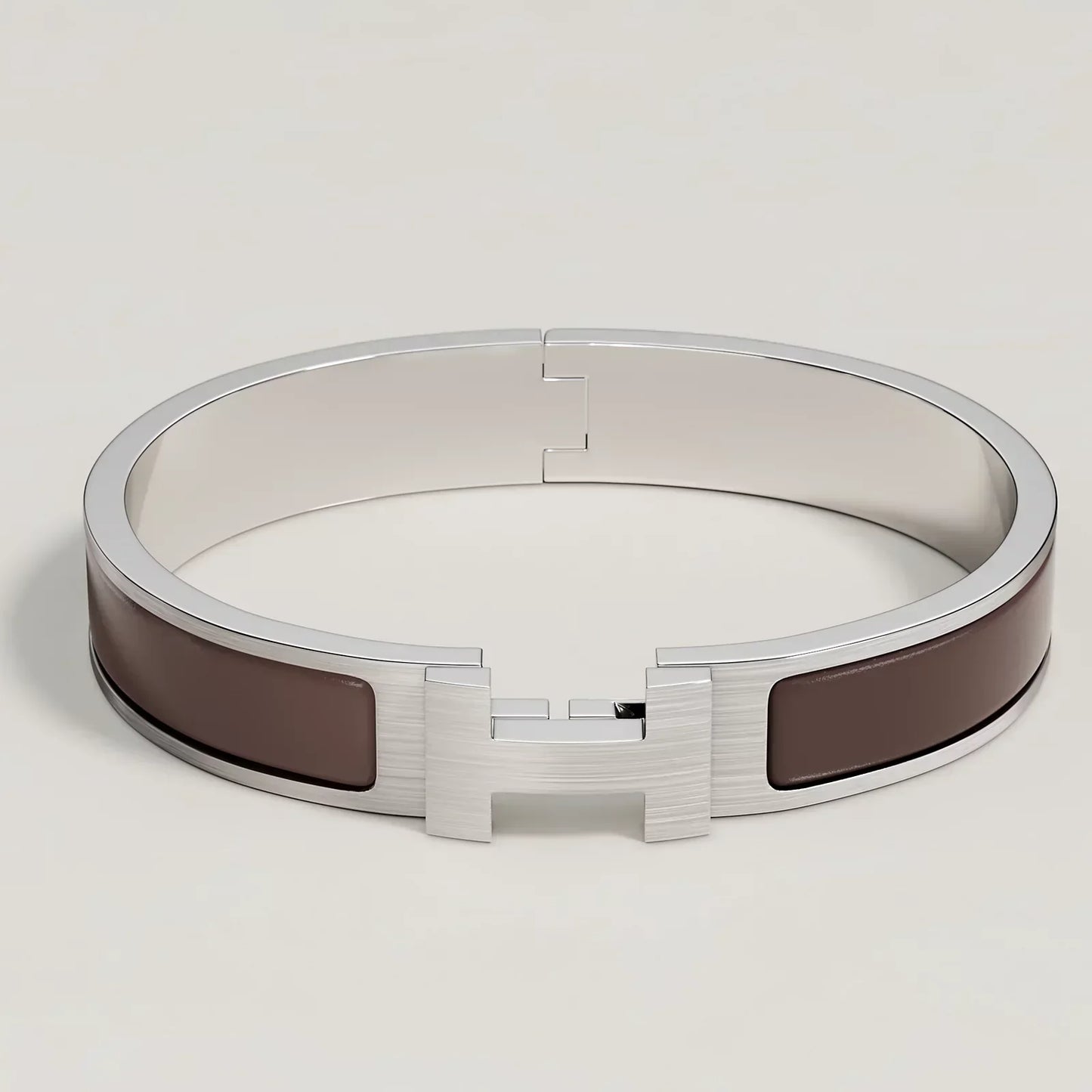 Hermès - Bracelet Clic HH Cacao Mat