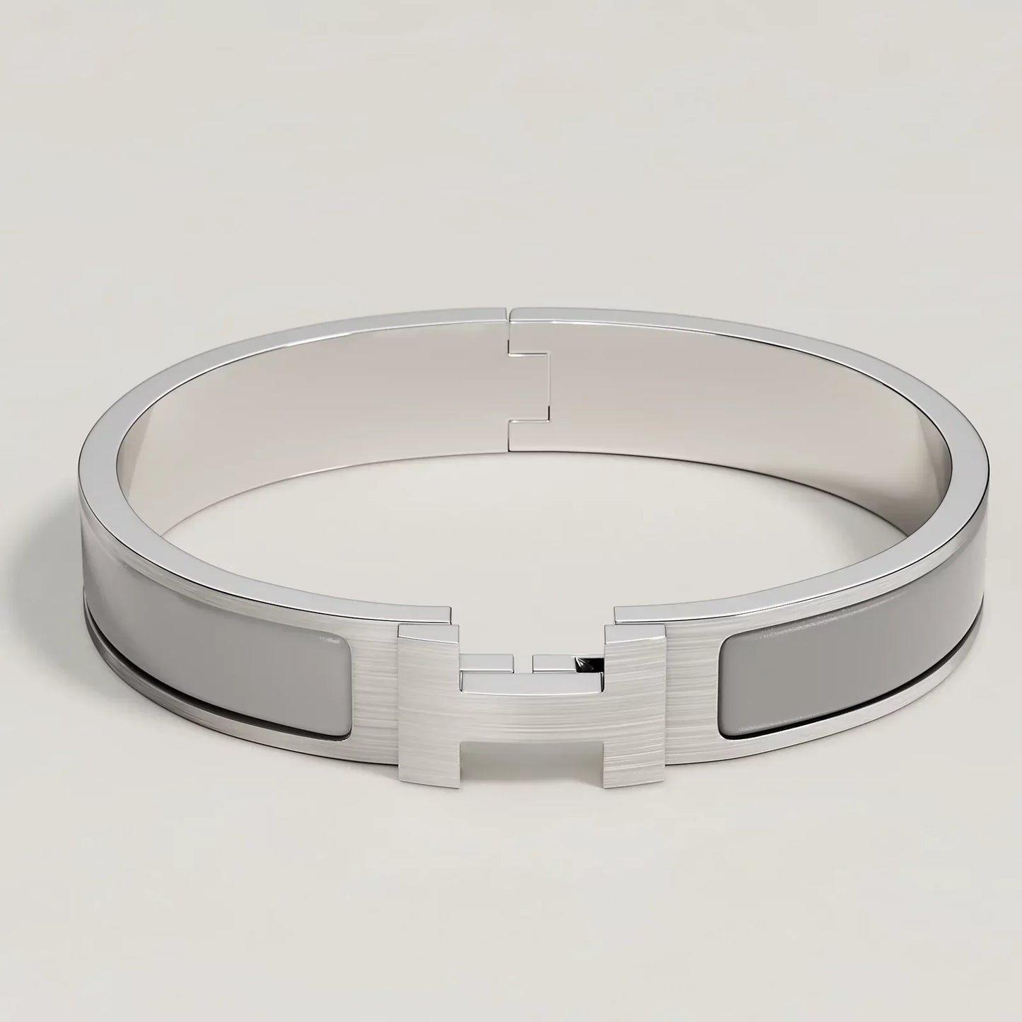 Hermès - Bracelet Clic HH Gris Clair Mat