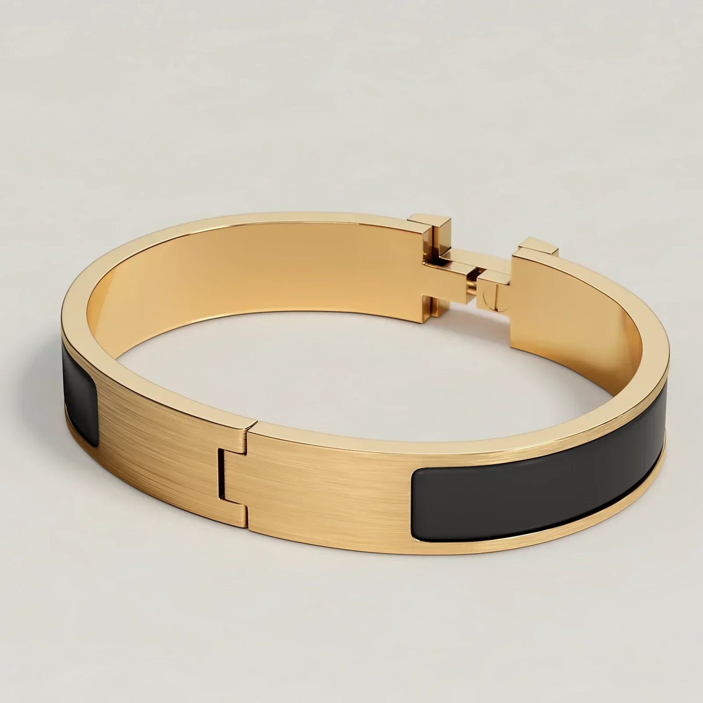 Hermès - Bracelet Clic HH Or Noir Mat
