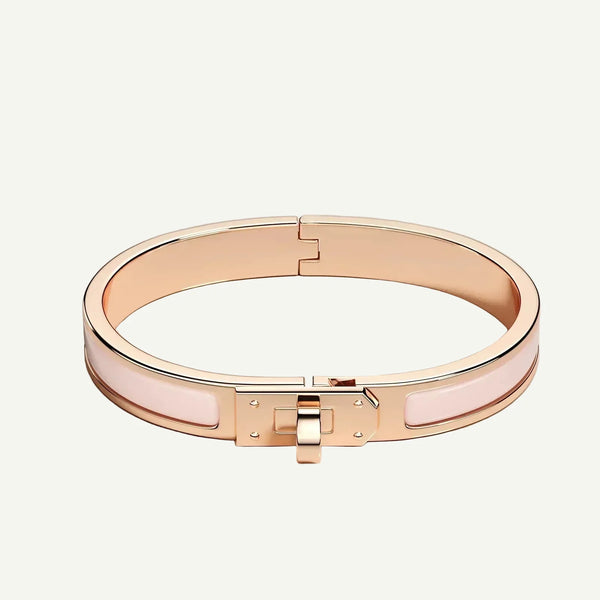 Hermès - Mini Clic Kelly Bracelet Rose Candeur
