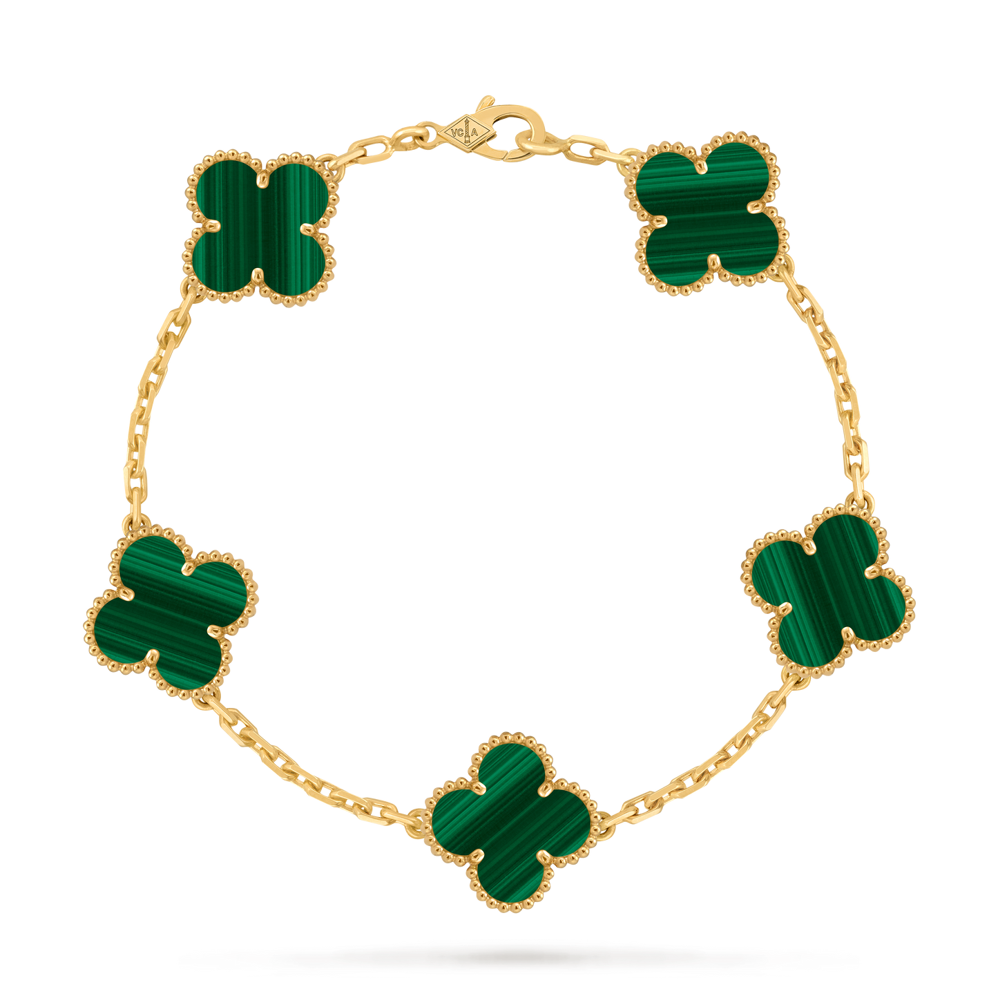 Van Cleef Vintage Alhambra 5 motifs Malachite