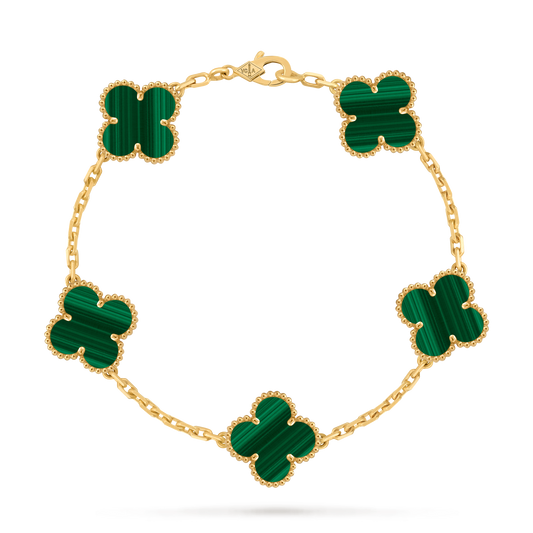 Van Cleef Vintage Alhambra 5 motifs Malachite