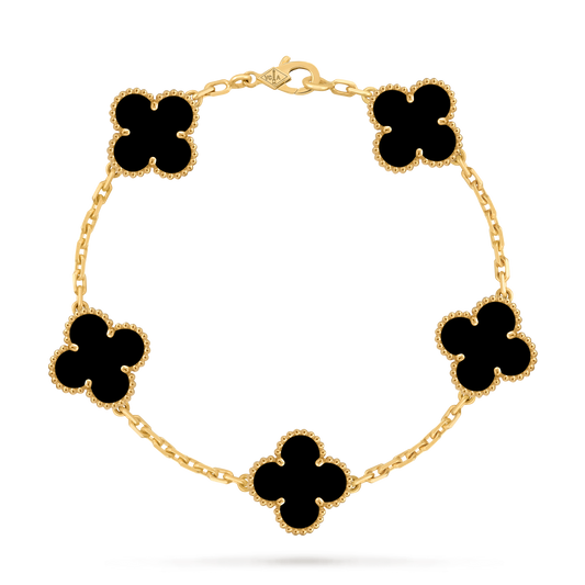 Van Cleef Vintage Alhambra 5 motifs Onyx