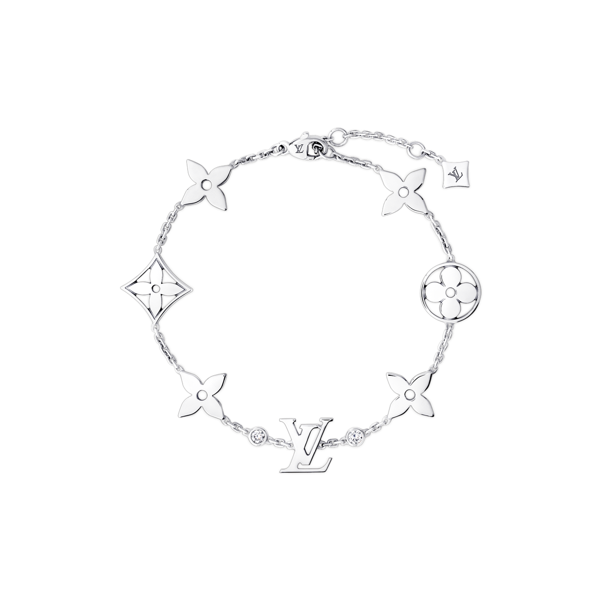 LV - Monogram Blossom Bracelet White Gold