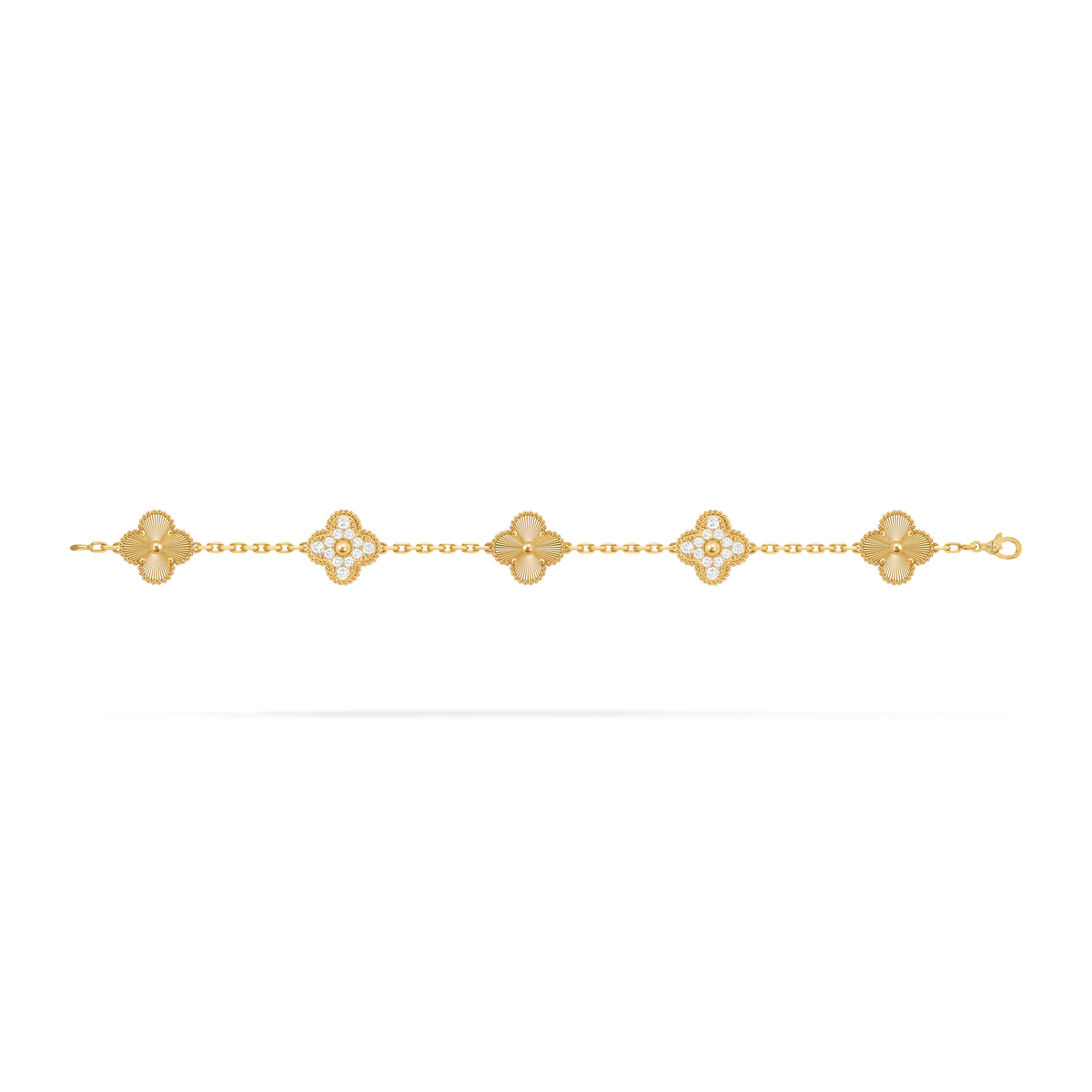 Van Cleef Vintage Alhambra 5 Motifs Yellow Gold
