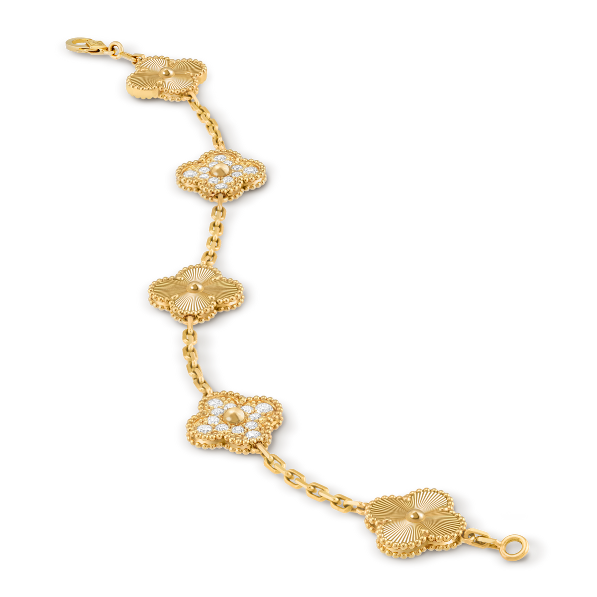 Van Cleef Vintage Alhambra 5 Motifs Yellow Gold