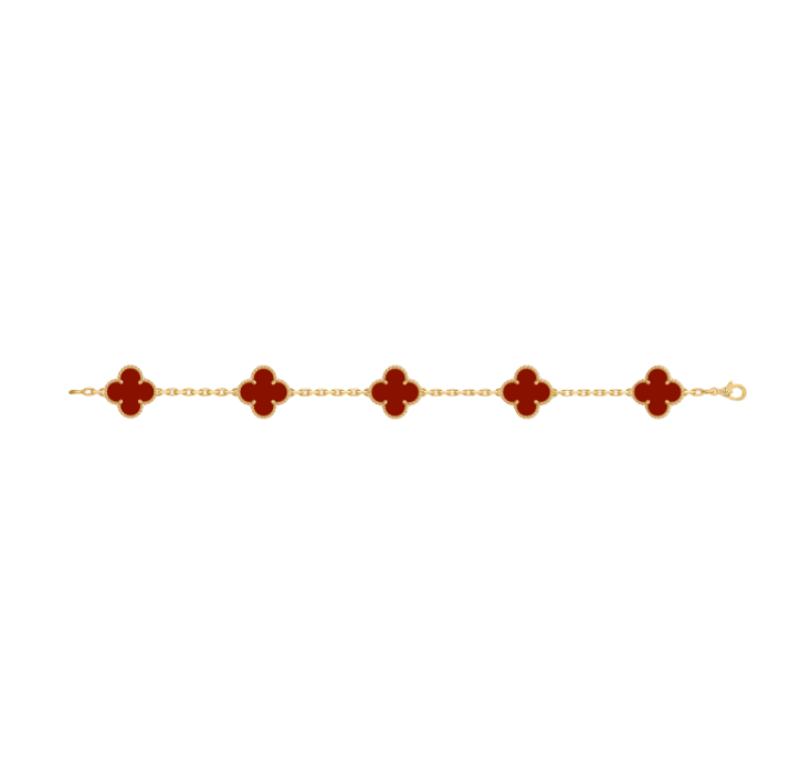 Van Cleef Vintage Alhambra 5 Motifs Carnelian