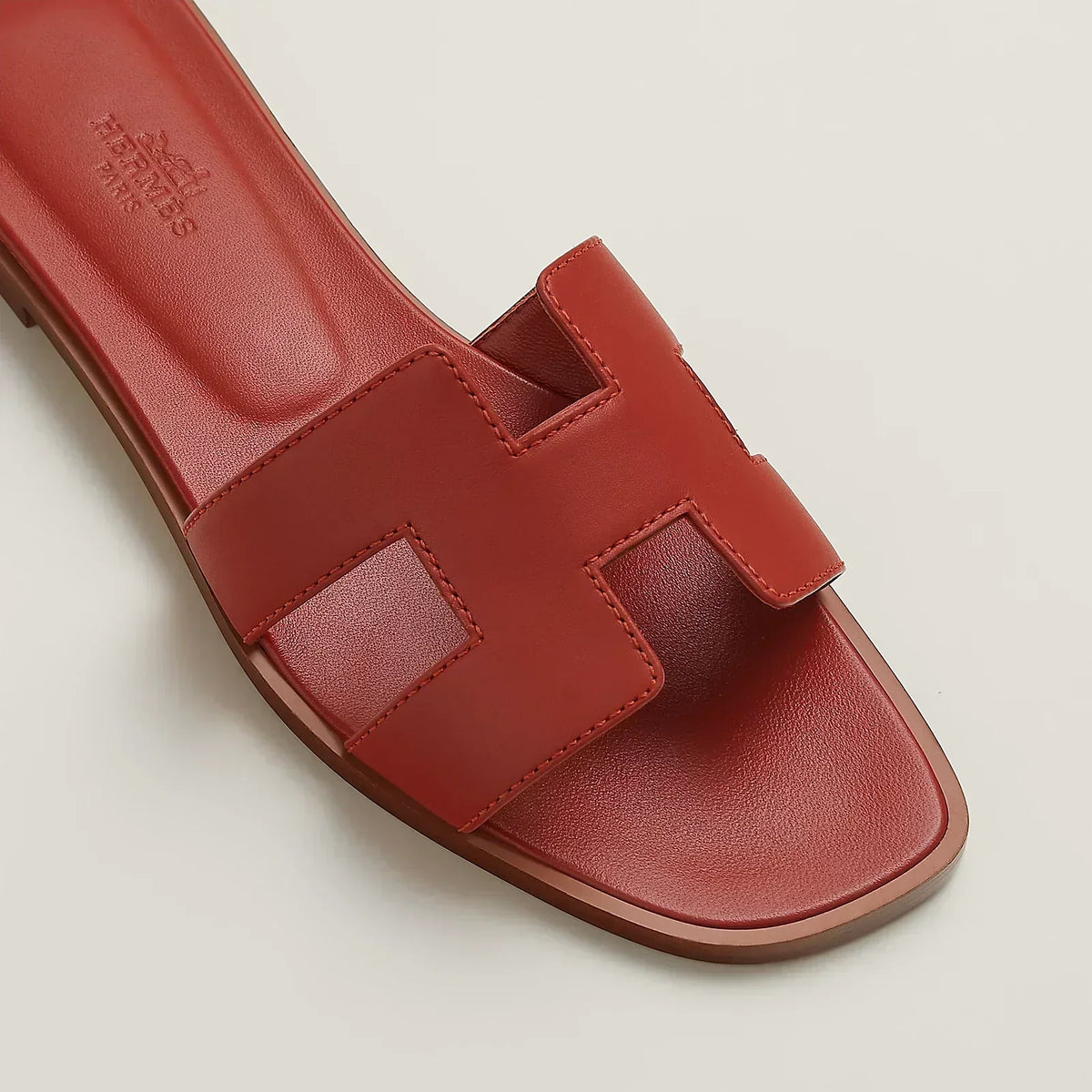 Hermes Sandales Orange brûlé