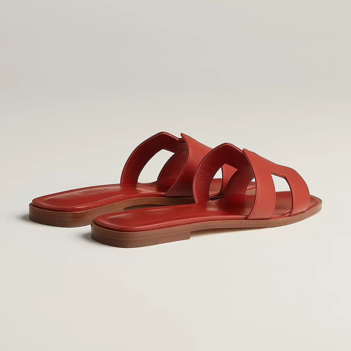Hermes Sandales Orange brûlé