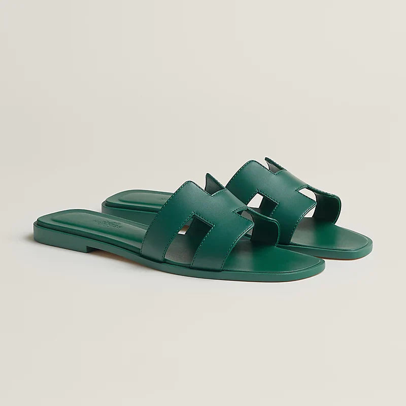 Hermes Sandales Vert viride