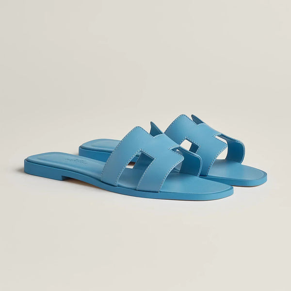 Hermes Sandales Blue Cameo