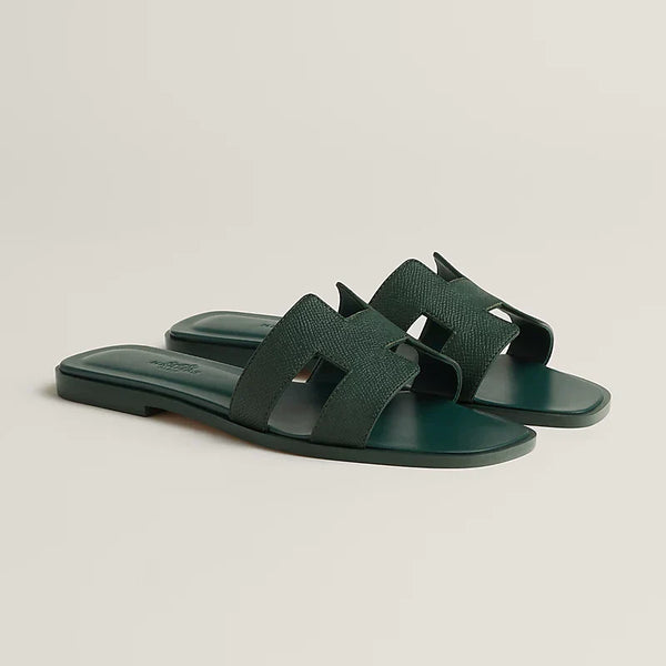 Hermes Sandales Vert Bouteille