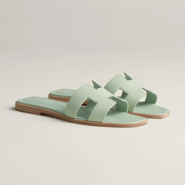 Hermes Sandales Vert Jade