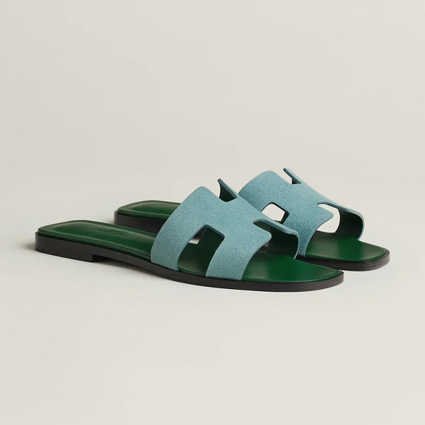 Hermes Sandales Vert d'eau