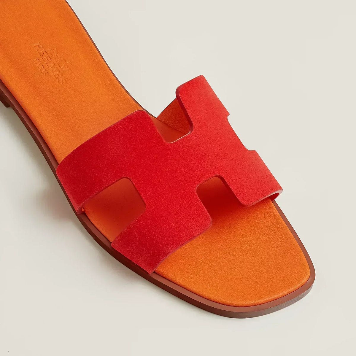 Hermes Sandales Écarlate