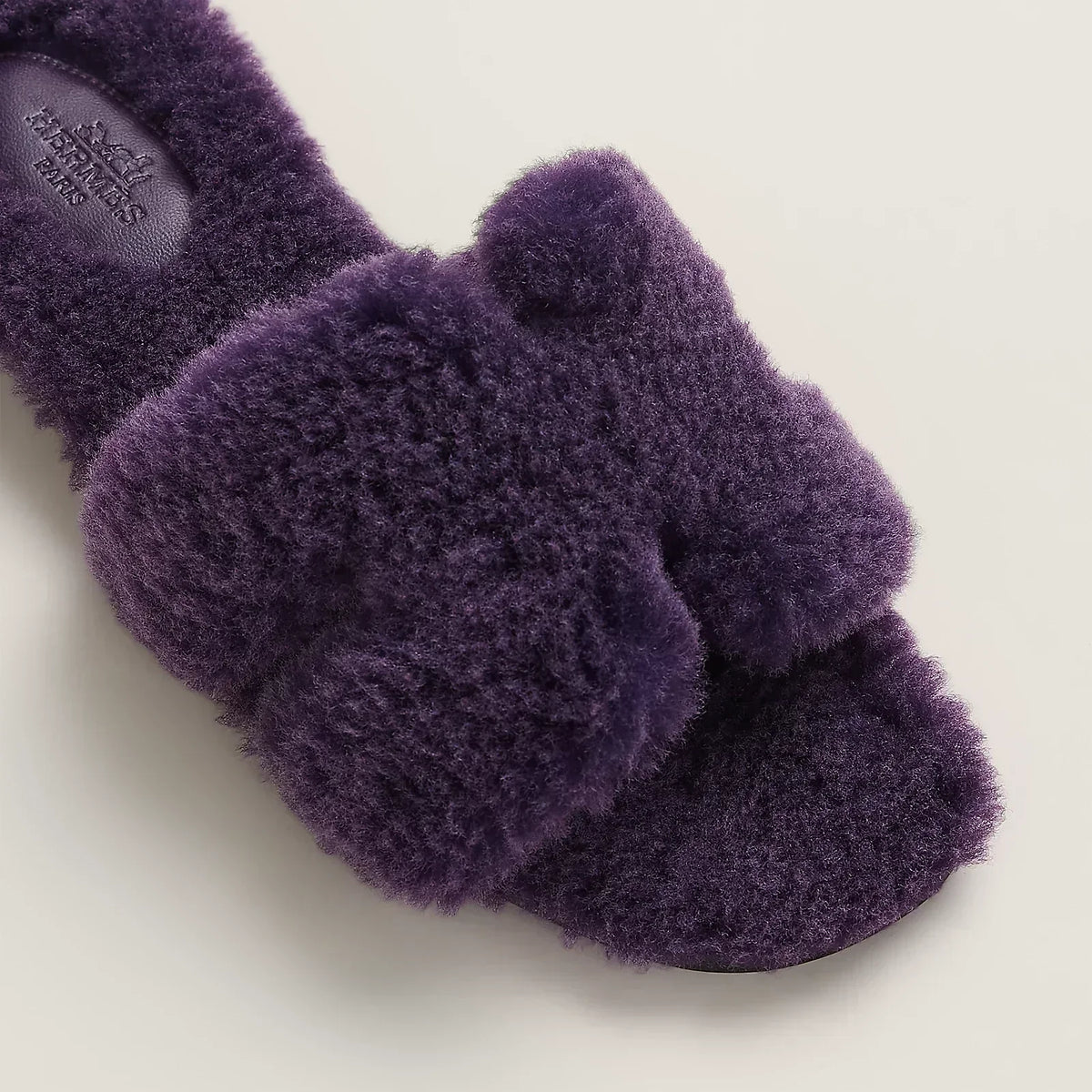 Hermes Sandales violet foncé