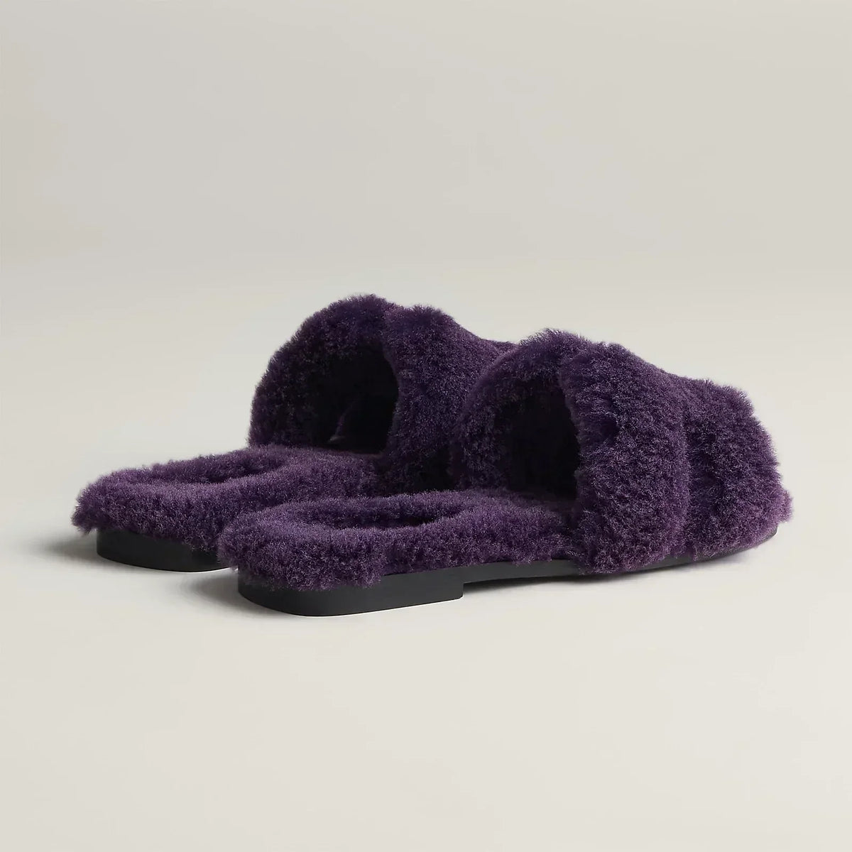 Hermes Sandales violet foncé
