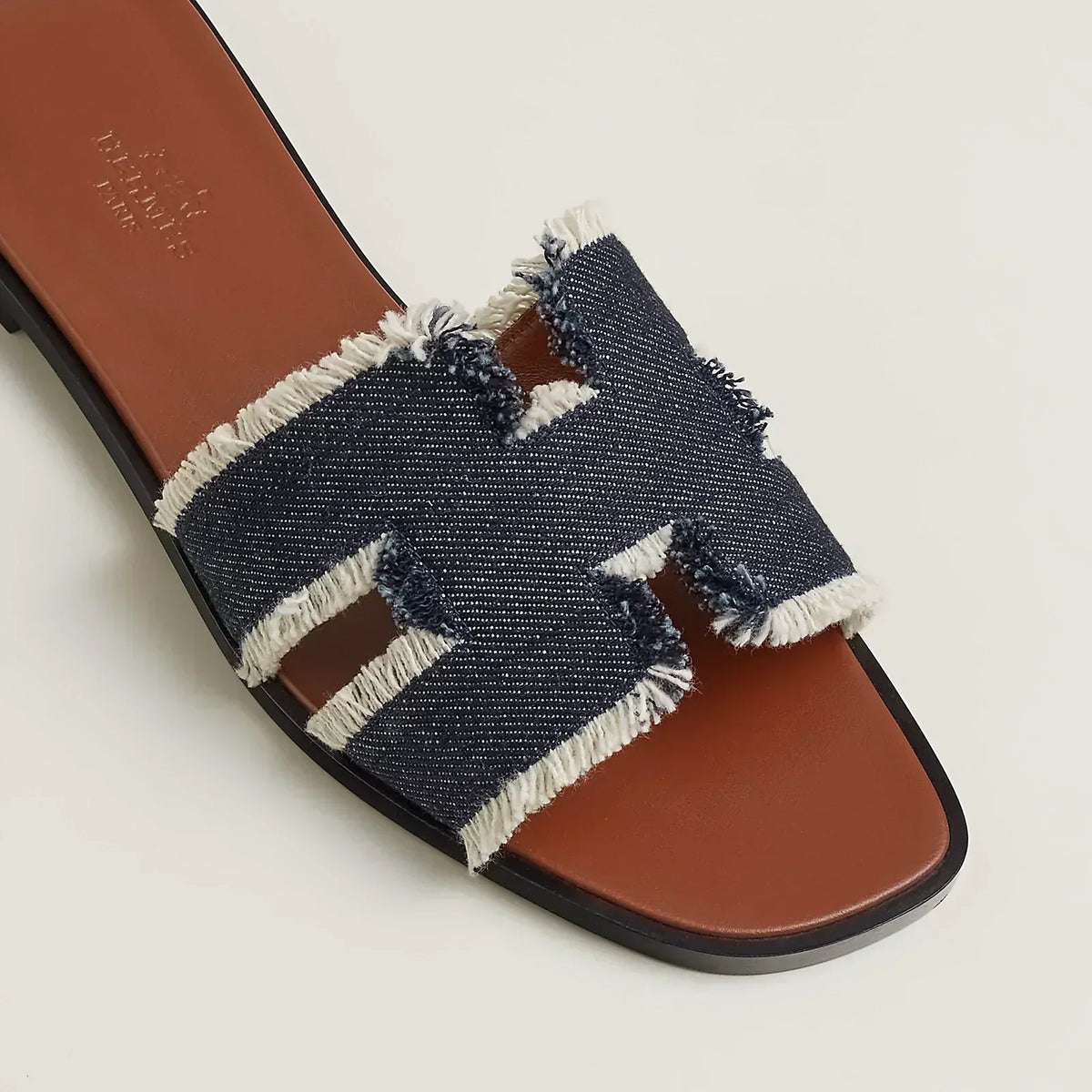 Hermes Sandales Bleu brut