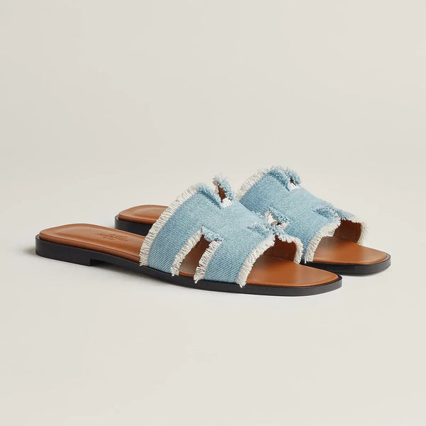 Hermes Sandales Bleu clair