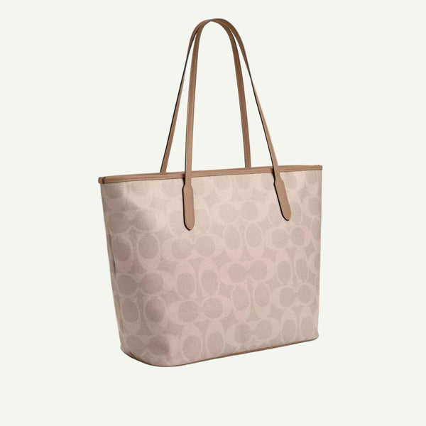 Coach City Tote Bag Sand Canvas