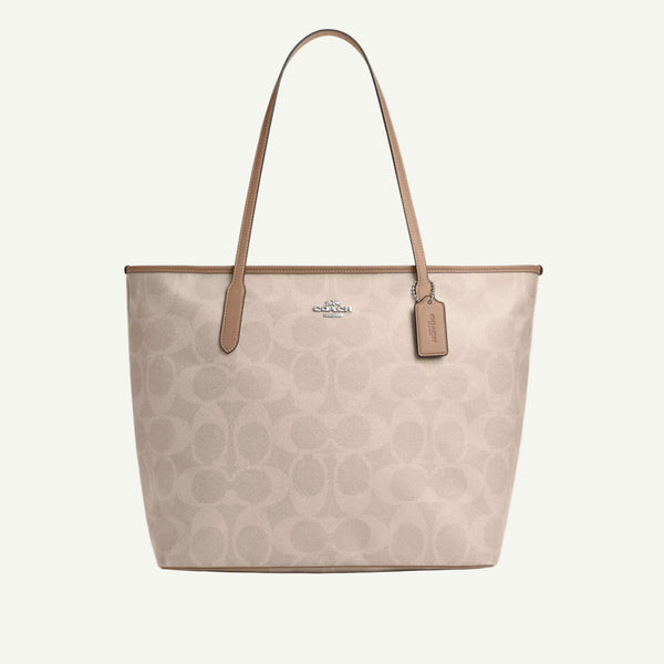 Coach City Tote Bag Sand Canvas