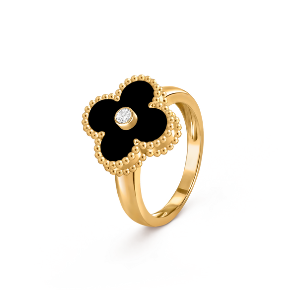 Van Cleef Bague Vintage Alhambra Onyx