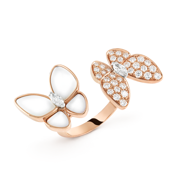 Van Cleef Bague Entre les Doigts Deux Papillons