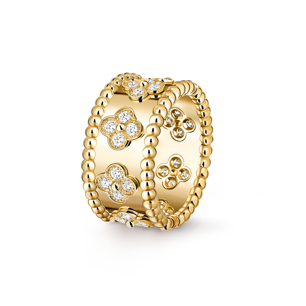Van Cleef Bague Perlée Trèfles Moyen Modèle