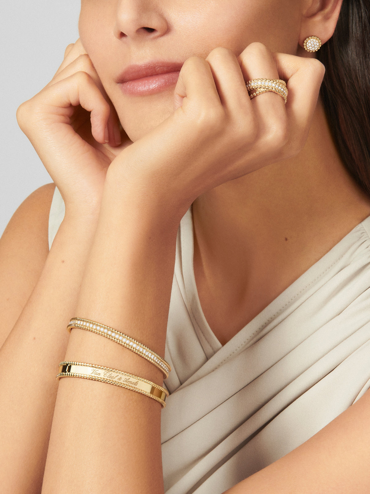 Van Cleef Bague Duo Perlée Diamants