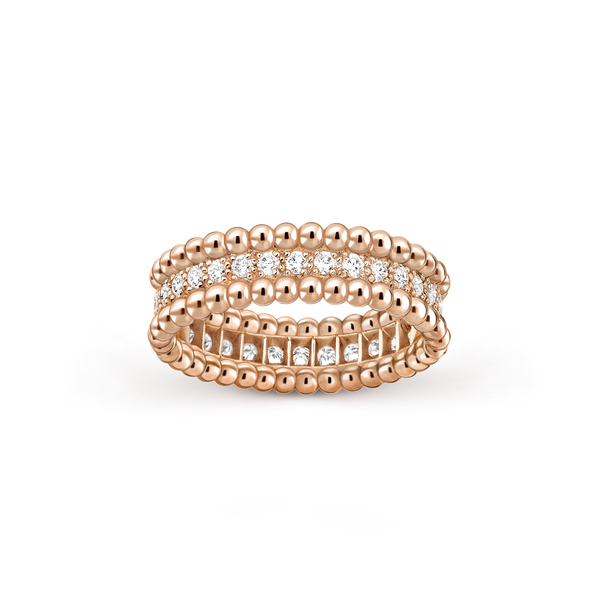 Van Cleef Bague Perlée Diamants 1 Rang