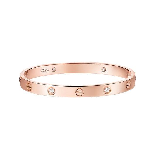 Cartier - Bracelet Love, 4 diamants Or Rose