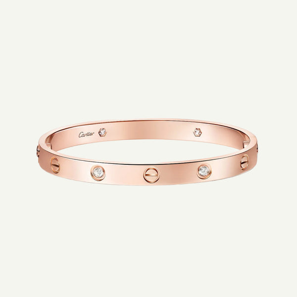 Cartier - Love Bracelet, 4 Diamonds Rose Gold