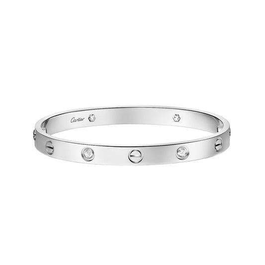 Cartier - Bracelet Love, 4 diamants Or Blanc