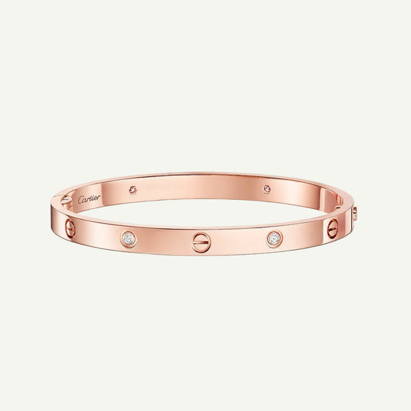 Cartier - Love Bracelet, 4 Diamonds Rose Gold